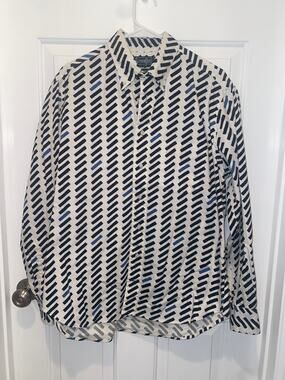 Gitman Bros Vintage USA Shirt Button Front Heavy Cotton L/S Men Large